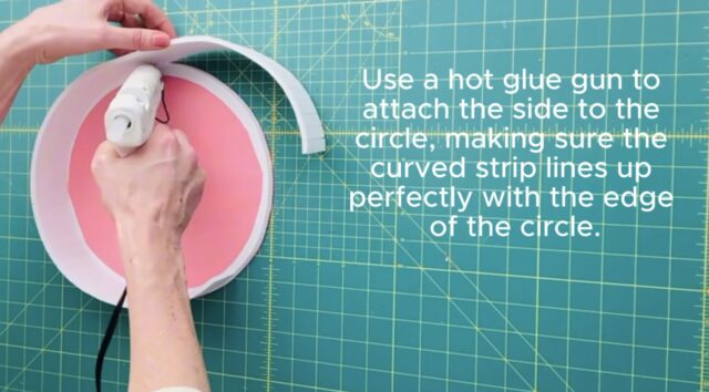 Glue side to back of circle